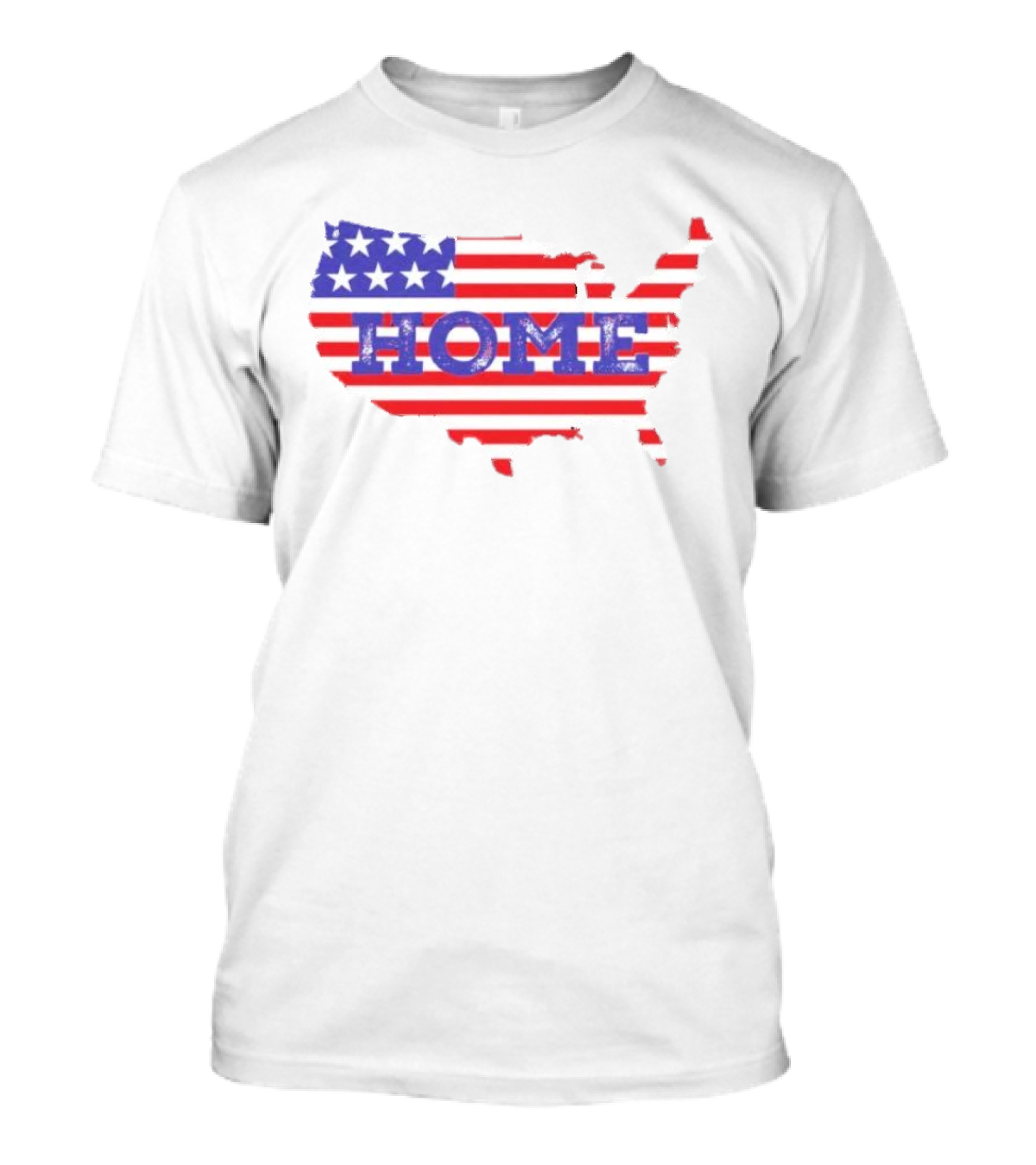 USA Map Flag Home T-Shirt