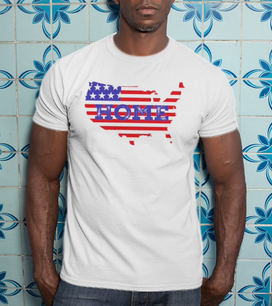USA Map Flag Home T-Shirt