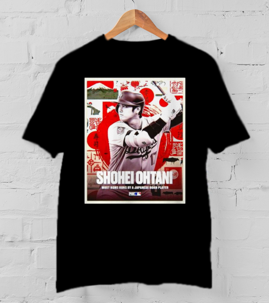 Shohei Ohtani Los Angeles Baseball Icon Most Home Runs By A Japanese Born Player Japan T-Shirt