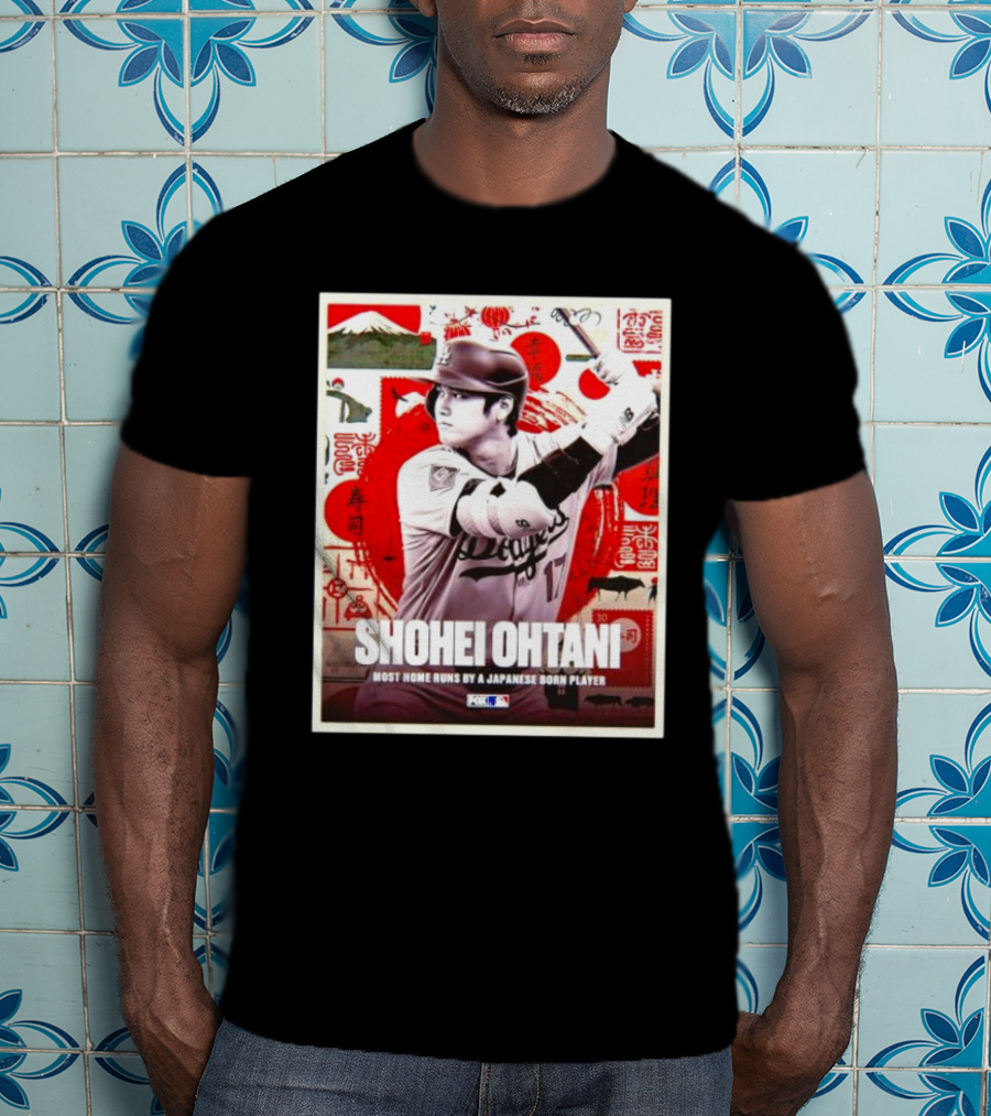Shohei Ohtani Los Angeles Baseball Icon Most Home Runs By A Japanese Born Player Japan T-Shirt