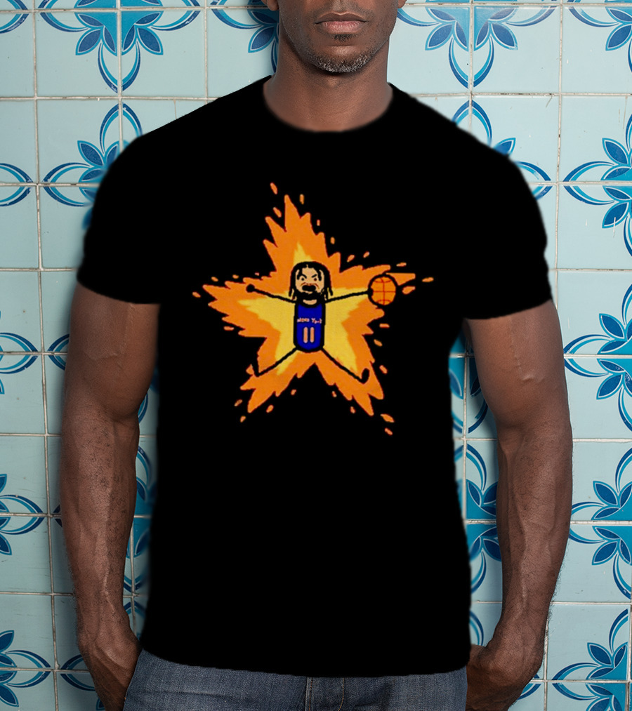 Supernova Jalen Brunson Basketball Starburst Explosion T-Shirt