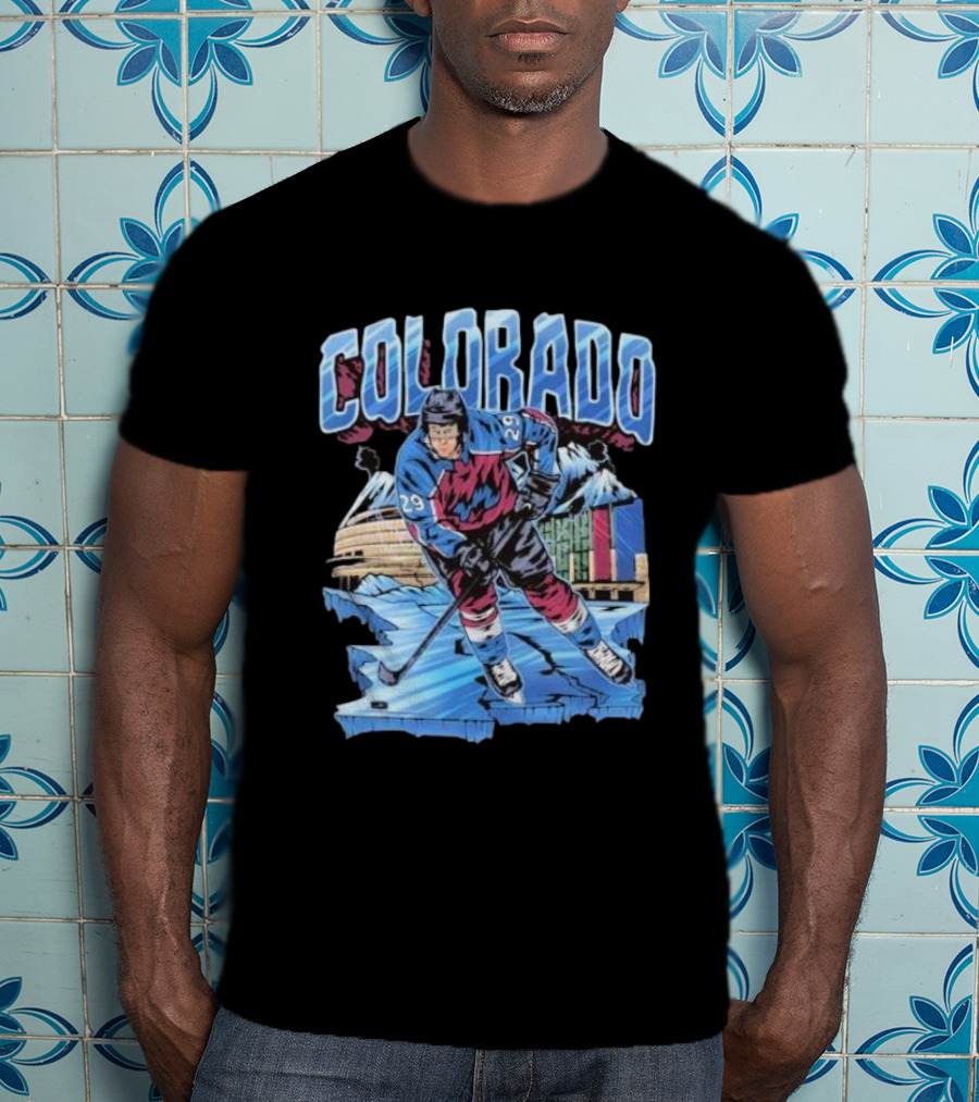 Colorado Avalanche Nathan MacKinnon Hockey 29 Ice Arena Colorado T-Shirt