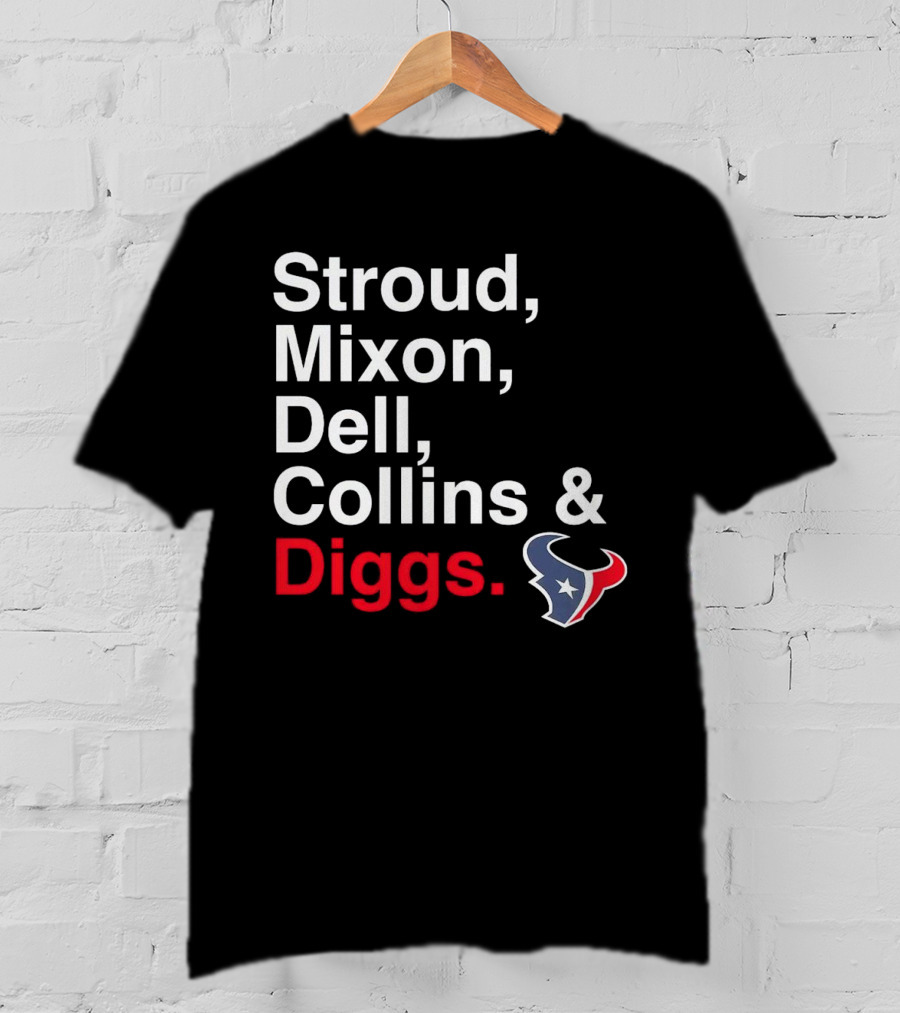 Houston Texans Stroud Mixon Dell Collins Diggs T-Shirt