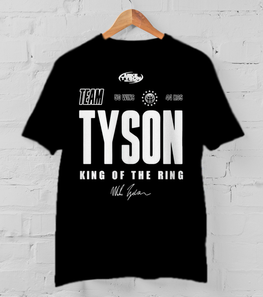 Mike Tyson Collection Team Tyson 50 Wins 44 KOs King Of The Ring T-Shirt