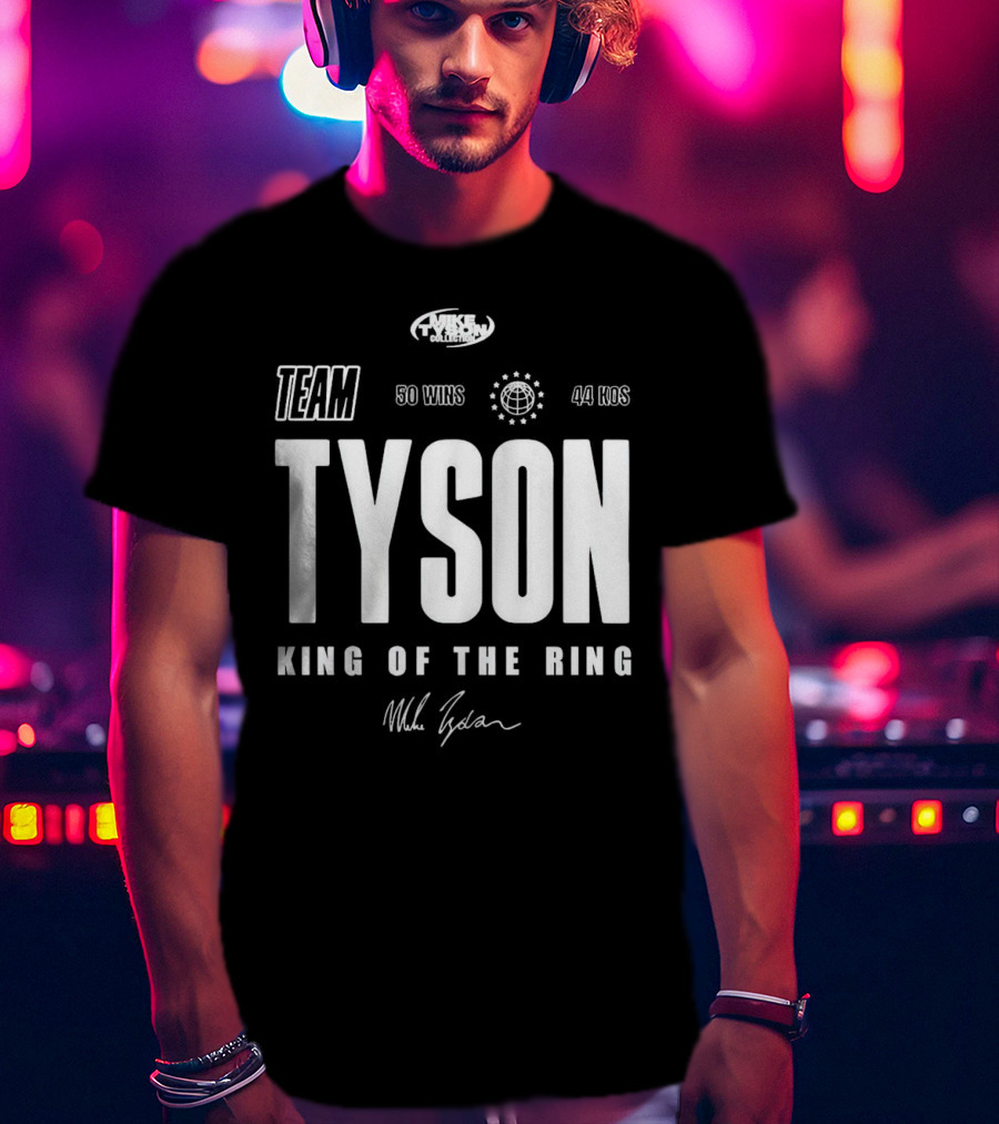 Mike Tyson Collection Team Tyson 50 Wins 44 KOs King Of The Ring T-Shirt
