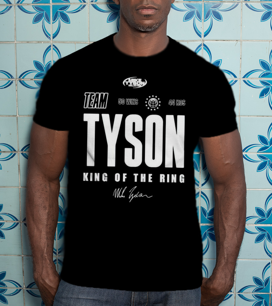 Mike Tyson Collection Team Tyson 50 Wins 44 KOs King Of The Ring T-Shirt