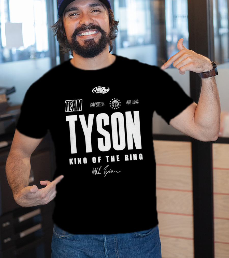 Mike Tyson Collection Team Tyson 50 Wins 44 KOs King Of The Ring T-Shirt