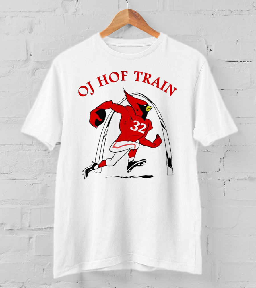 OJ HOF Train Arizona Cardinals 32 Football Rugged Bird T-Shirt