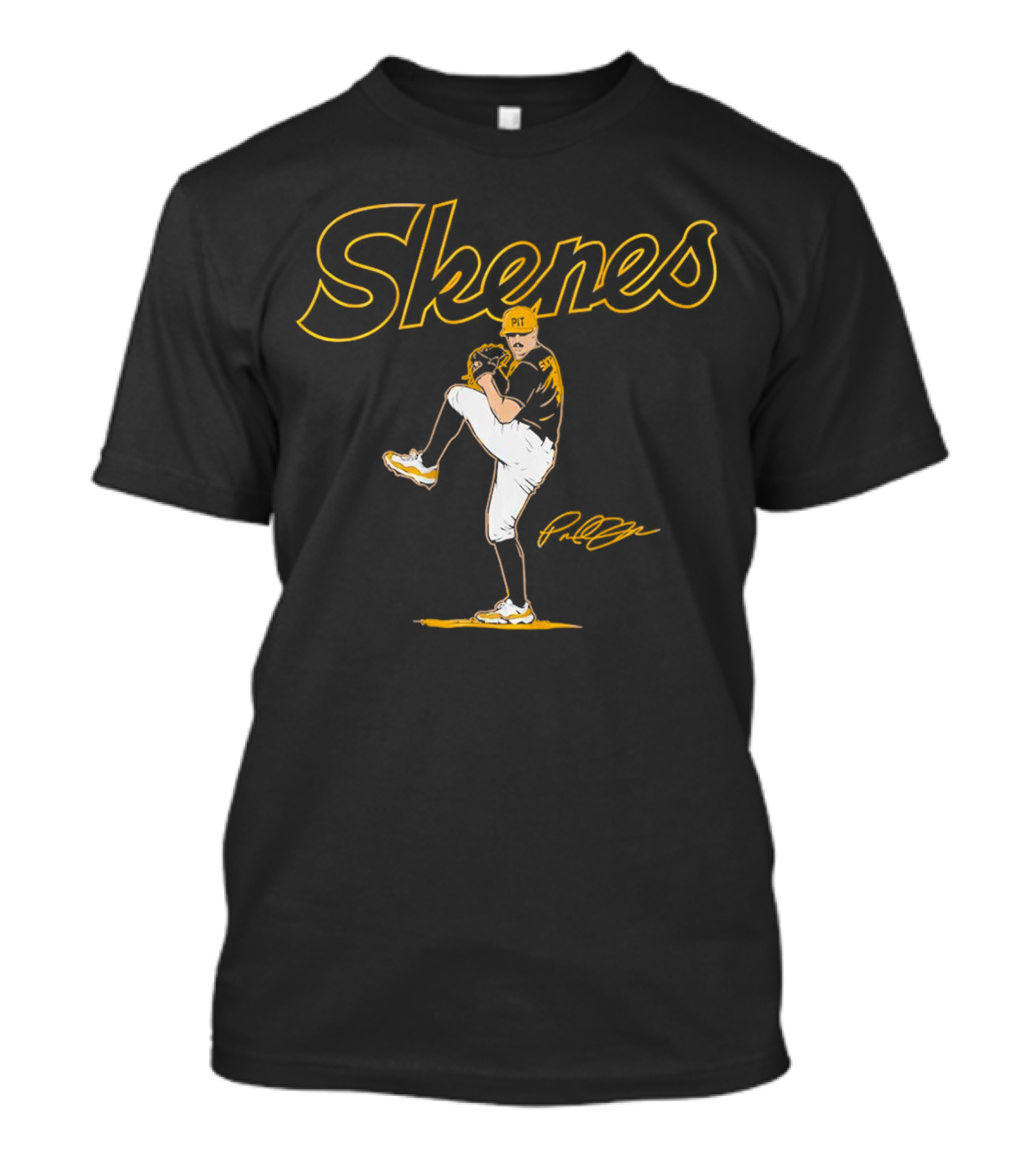Skenes Paul Pittsburgh PIT Ace Pose Signature T-Shirt