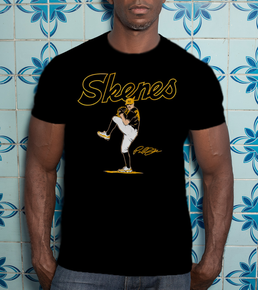 Skenes Paul Pittsburgh PIT Ace Pose Signature T-Shirt