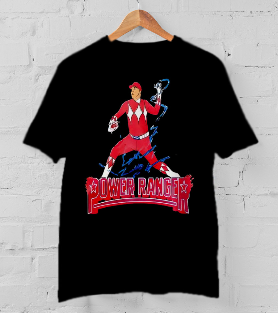 Ranger Suarez Phillies Baseball Power Ranger Red Action Uniform T-Shirt