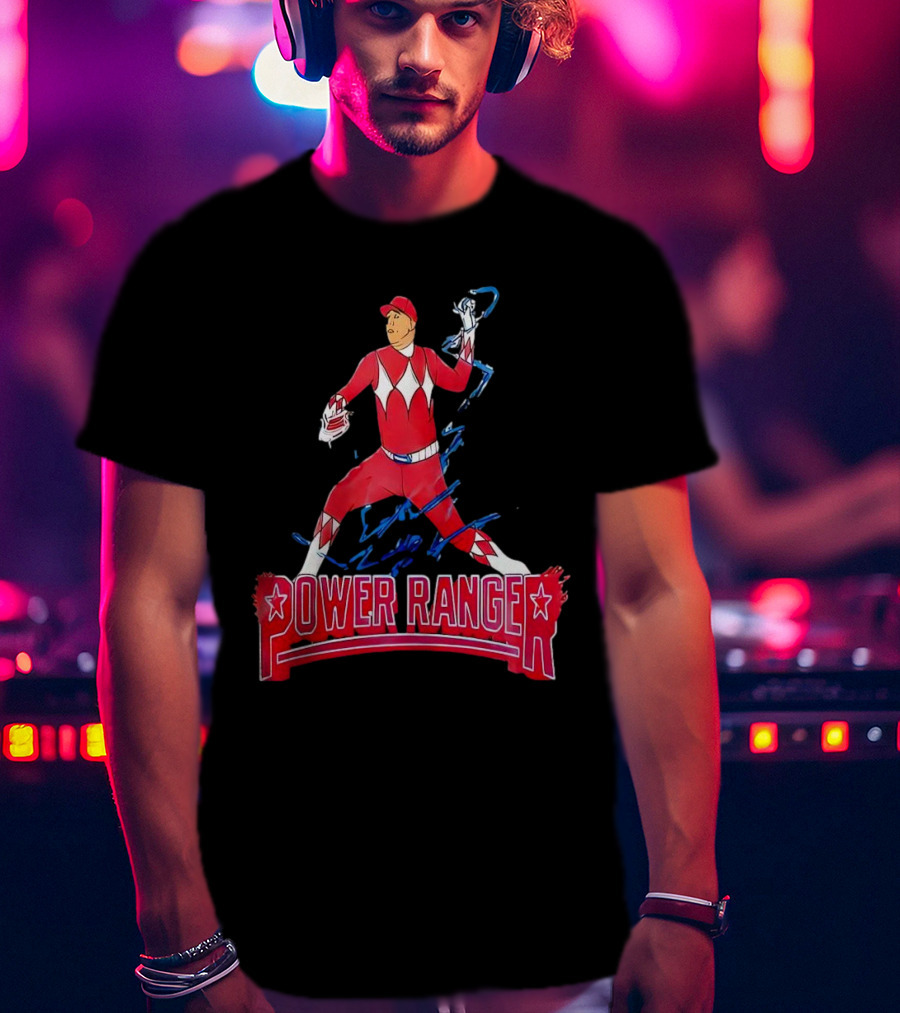 Ranger Suarez Phillies Baseball Power Ranger Red Action Uniform T-Shirt