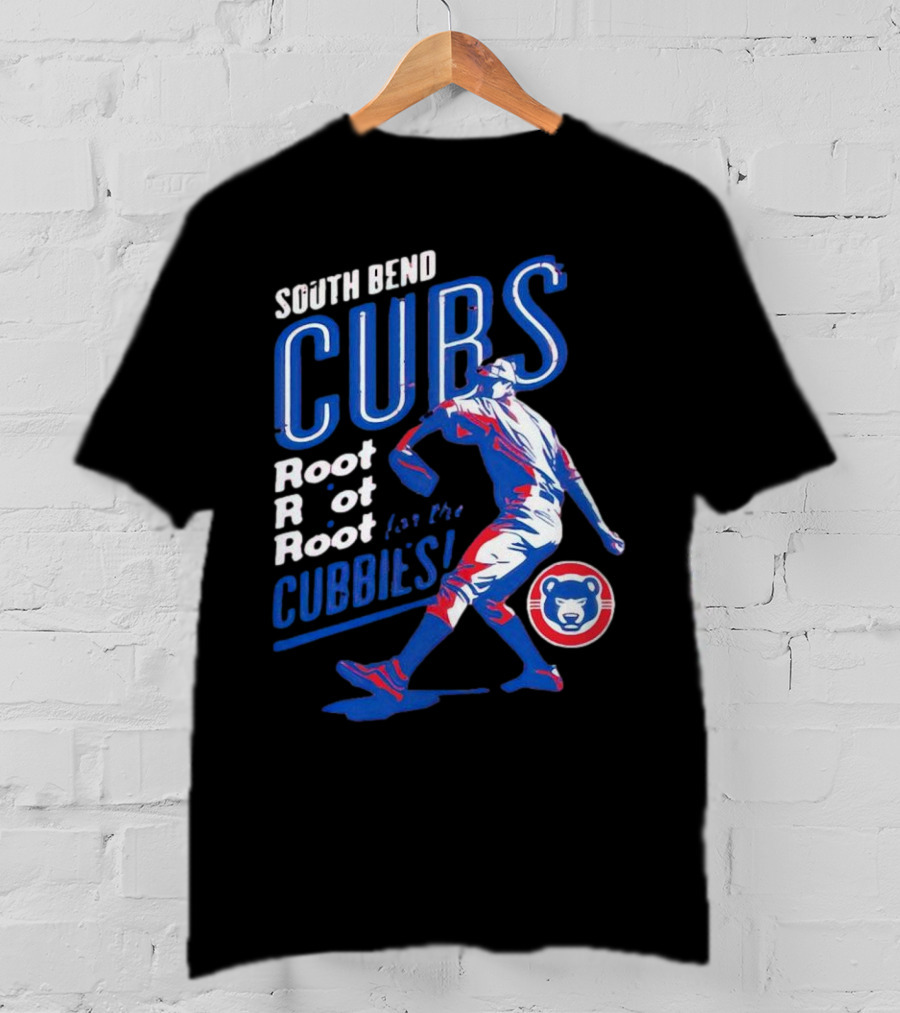South Bend Cubs Root Root Root For The Cubbies Baseball Pitcher T-Shirt