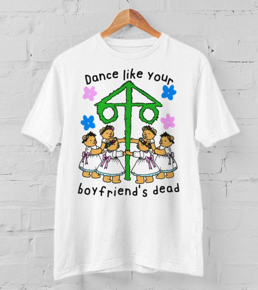 Bear Dance Like Your Boyfriend’s Dead Floral Circle T-Shirt