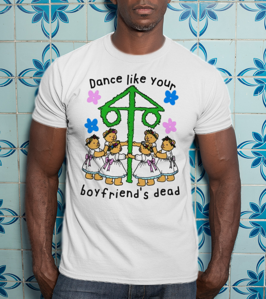 Bear Dance Like Your Boyfriend’s Dead Floral Circle T-Shirt