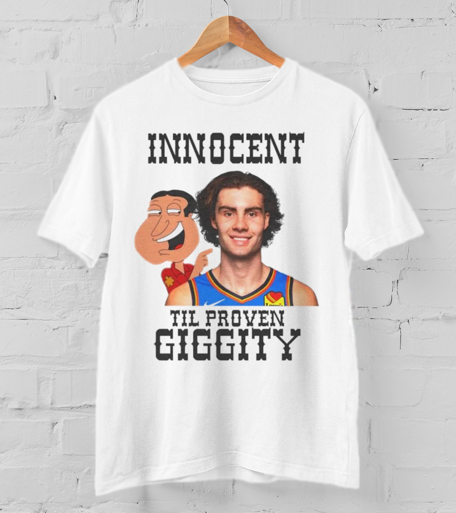 Innocent Til Proven Giggity Sports Jersey Family Guy Fusion T-Shirt