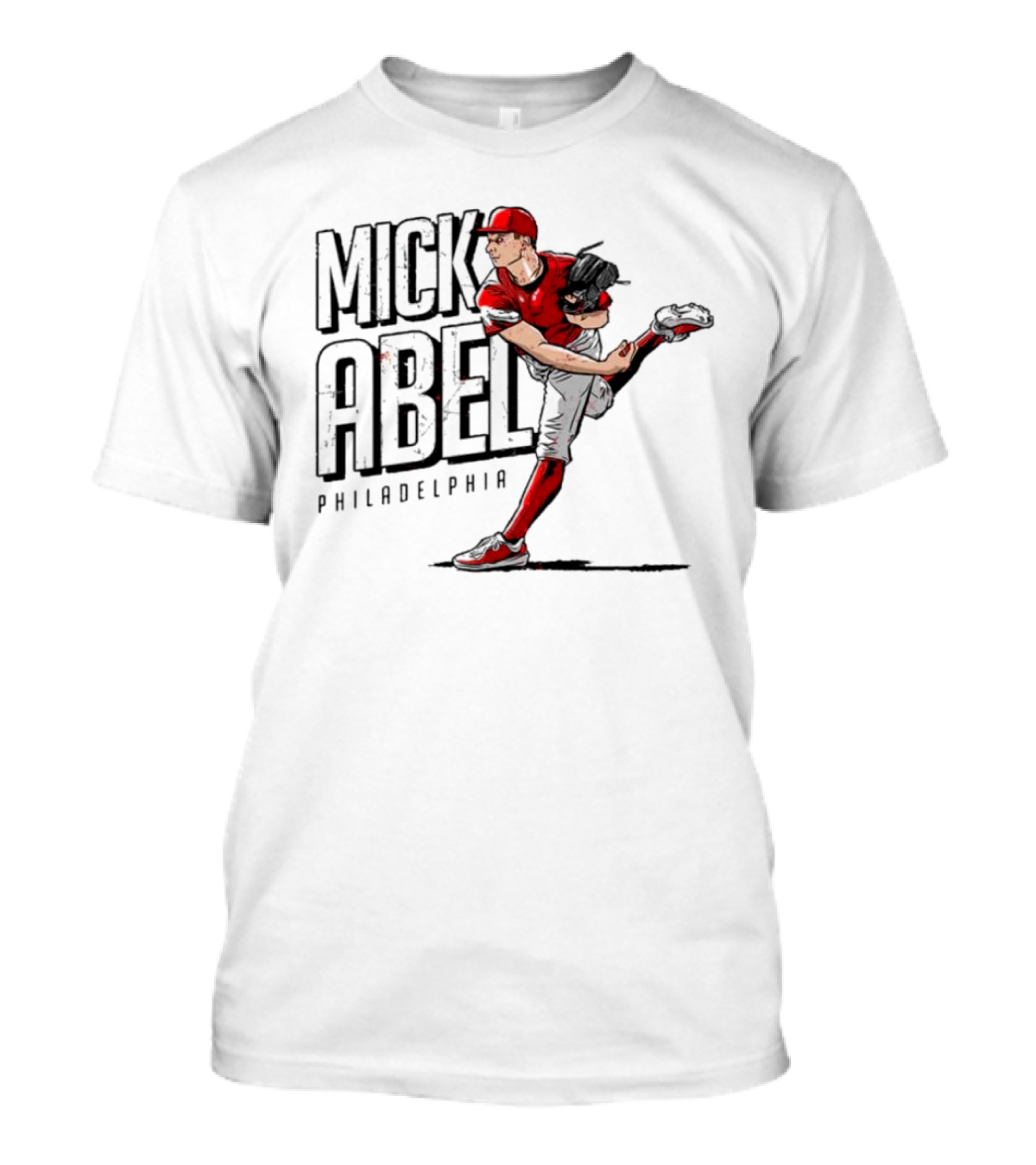 Mick Abel Philadelphia MLBPA Player Pitching Action T-Shirt