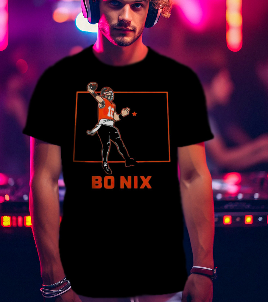 Bo Nix Football Star Player Denver Broncos T-Shirt
