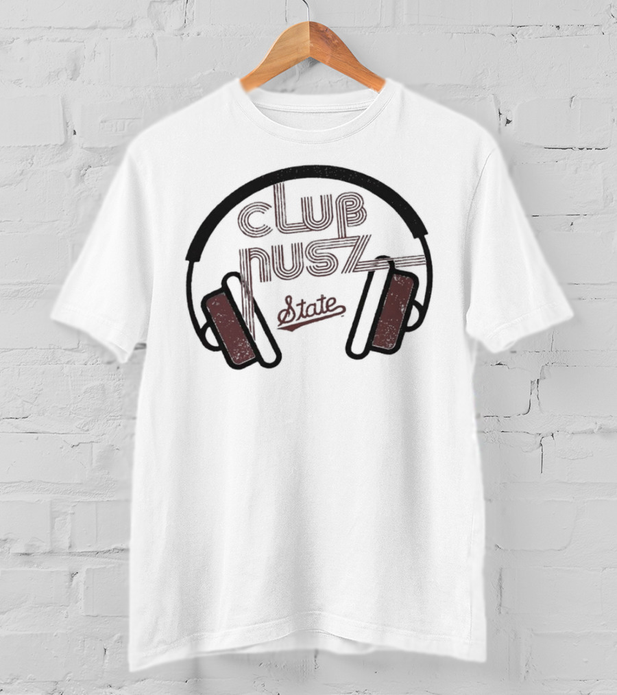 Mississippi State Club Nusz Headphones State T-Shirt
