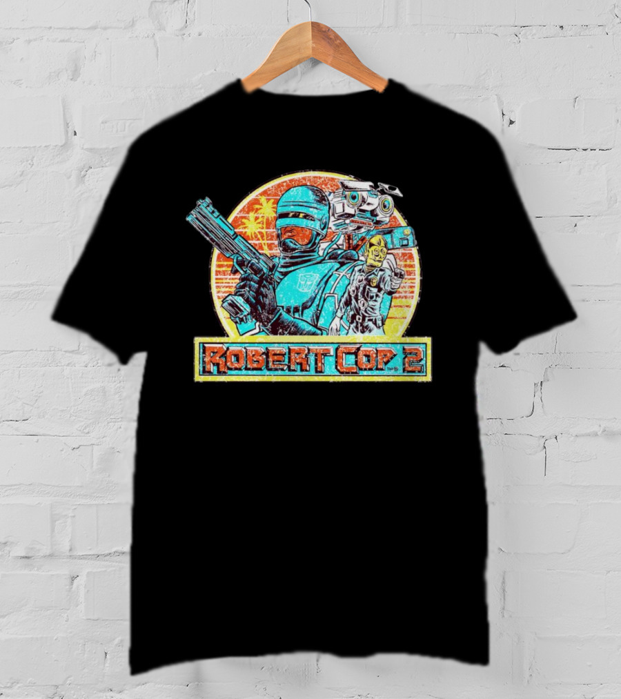 Robert Cop 2 Sci-Fi Retro Robot Mashup T-Shirt