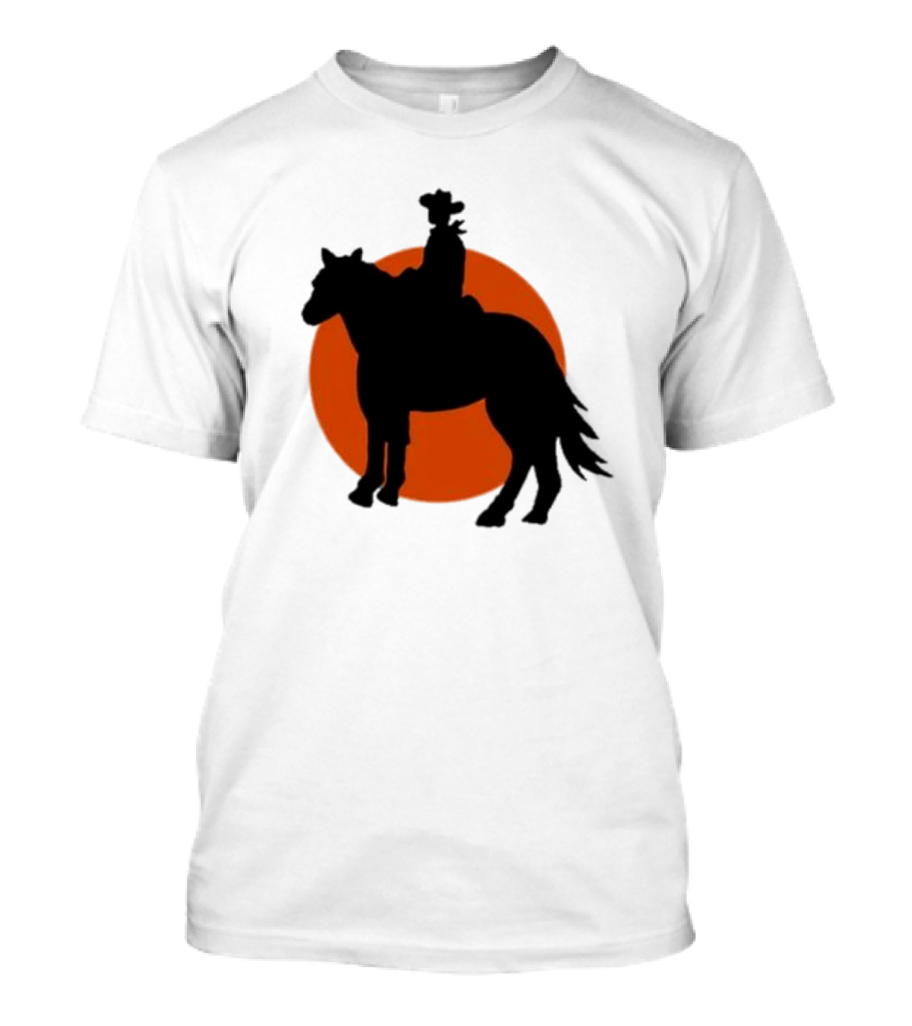 Alex Cowboy Bargain Silhouette Against Sunset T-Shirt