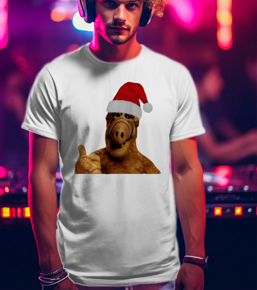 Alf Wearing Santa Hat Christmas Holiday T-Shirt