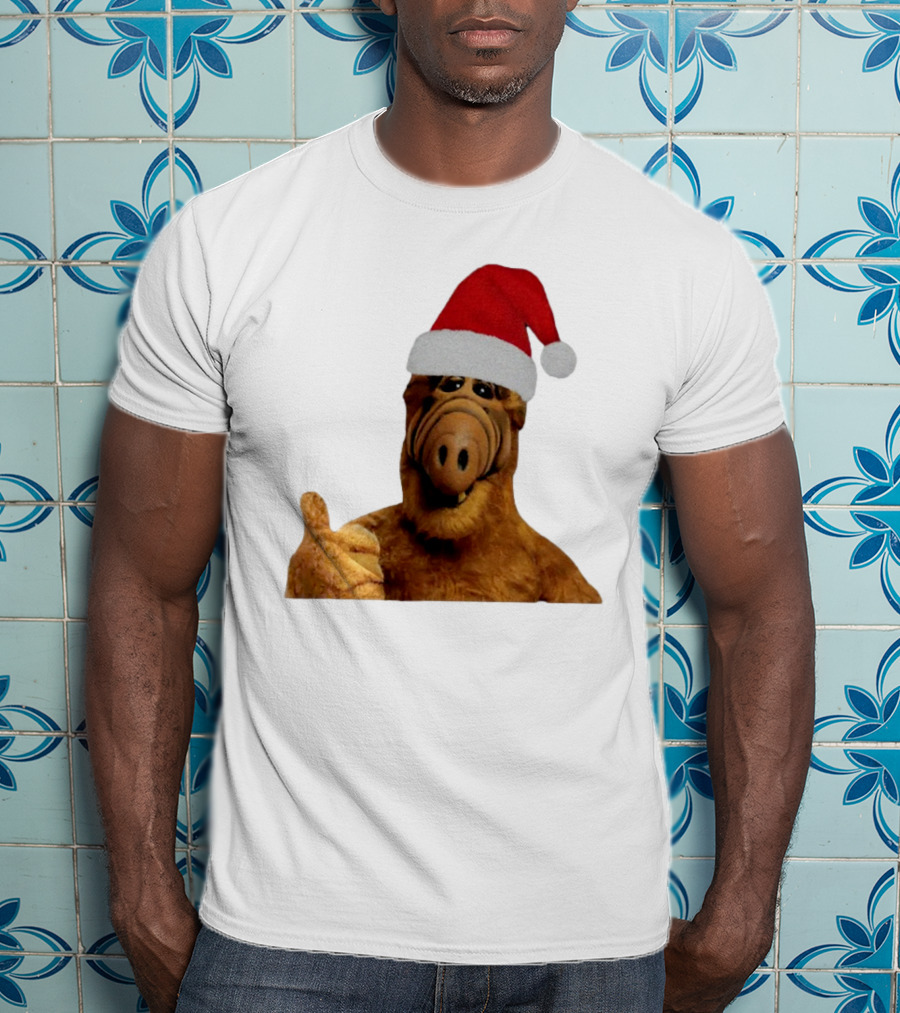 Alf Wearing Santa Hat Christmas Holiday T-Shirt