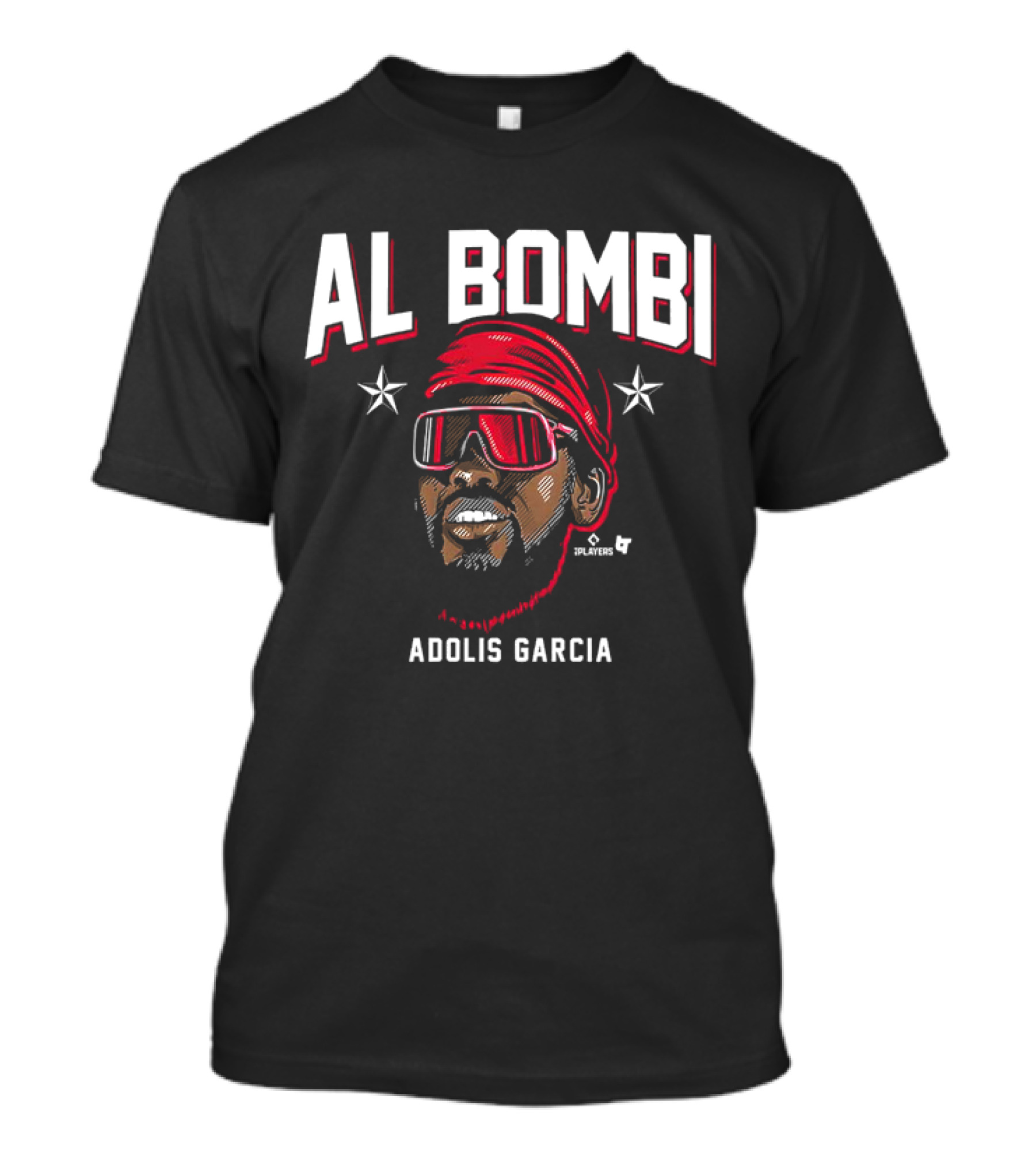 Adolis Garcia Al Bombi Players Shirt With Red Bandana And Sunglasses T-Shirt