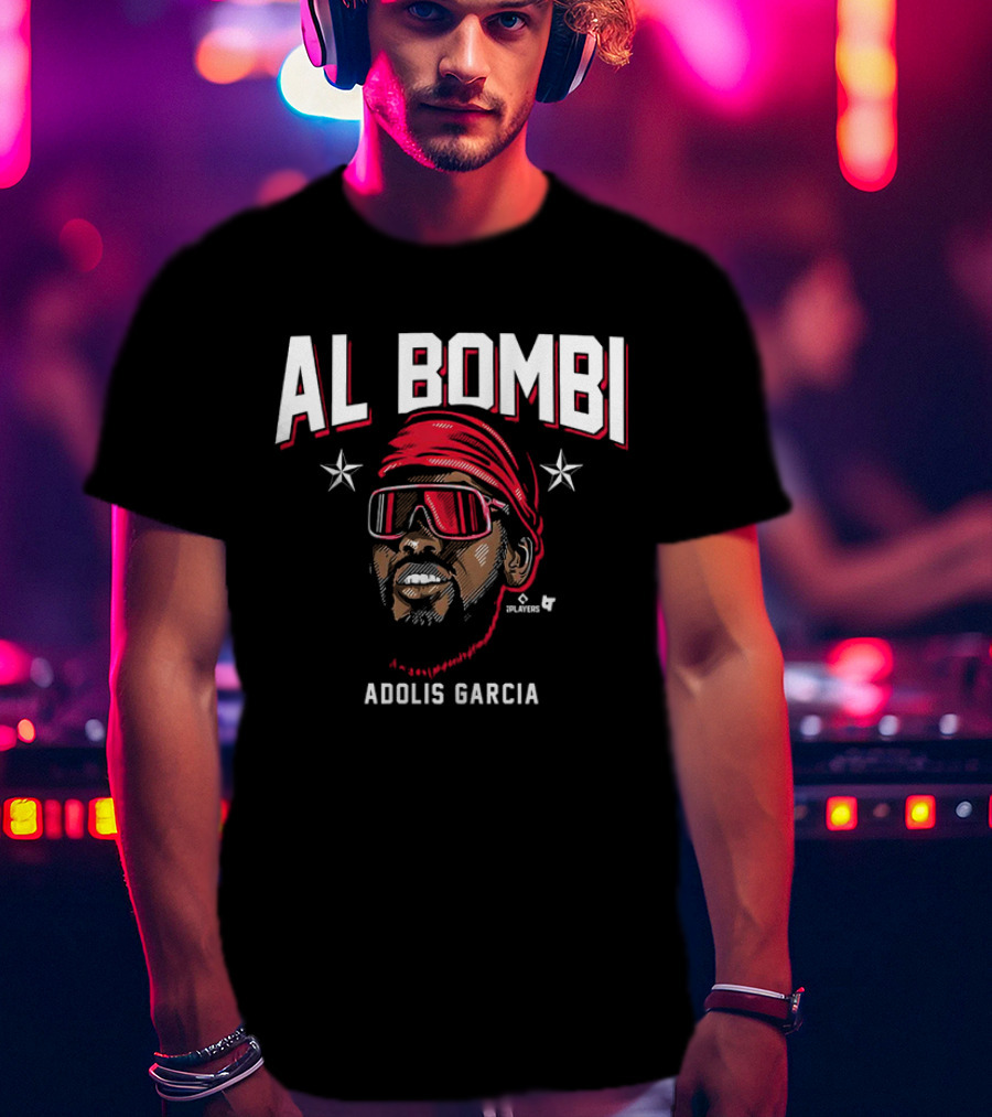 Adolis Garcia Al Bombi Players Shirt With Red Bandana And Sunglasses T-Shirt