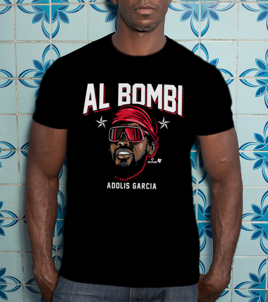 Adolis Garcia Al Bombi Players Shirt With Red Bandana And Sunglasses T-Shirt