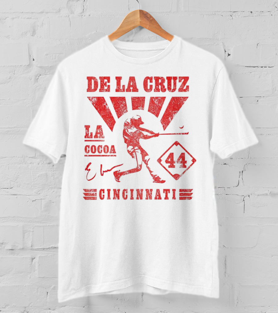 De La Cruz LA Cocoa Cincinnati Reds 44 Signature T-Shirt