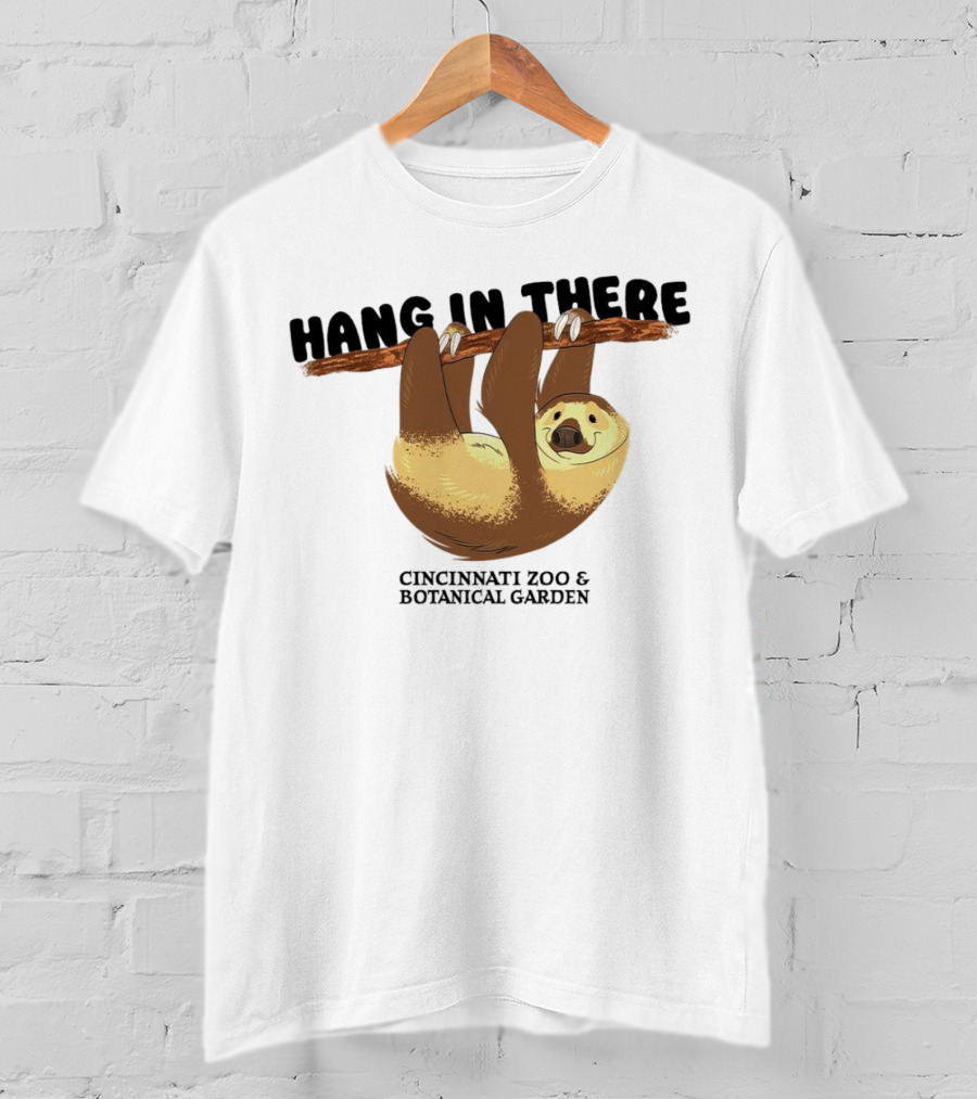 Hang In There Cincinnati Zoo And Botanical Garden Sloth T-Shirt