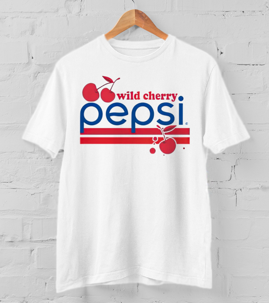 Pepsi Wild Cherry Retro Logo With Cherries T-Shirt
