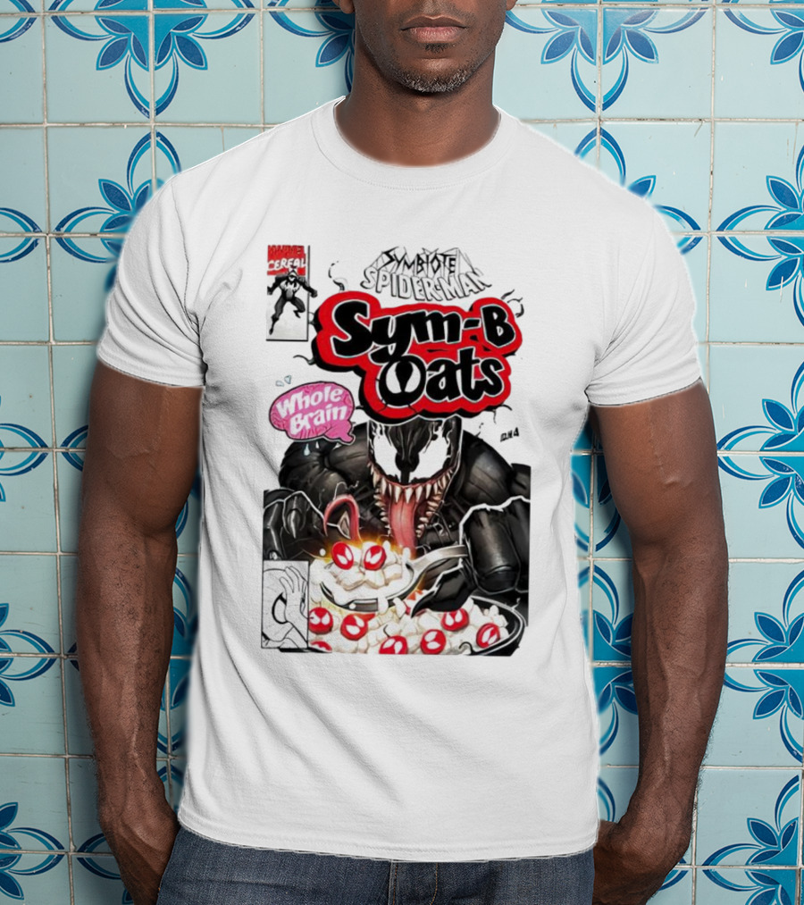 Venom Symbiote Spider-Man Sym-B Oats Whole Brain Breakfast Cereal T-Shirt