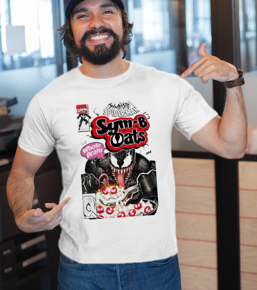 Venom Symbiote Spider-Man Sym-B Oats Whole Brain Breakfast Cereal T-Shirt
