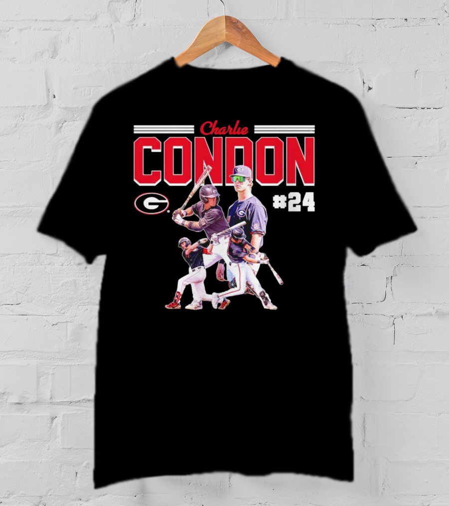 Charlie Condon Georgia Bulldogs NCAA Baseball Player #24 Collage T-Shirt