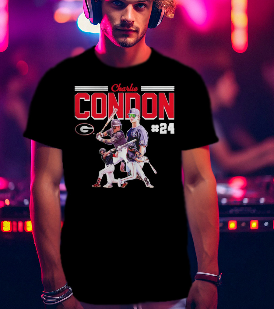 Charlie Condon Georgia Bulldogs NCAA Baseball Player #24 Collage T-Shirt