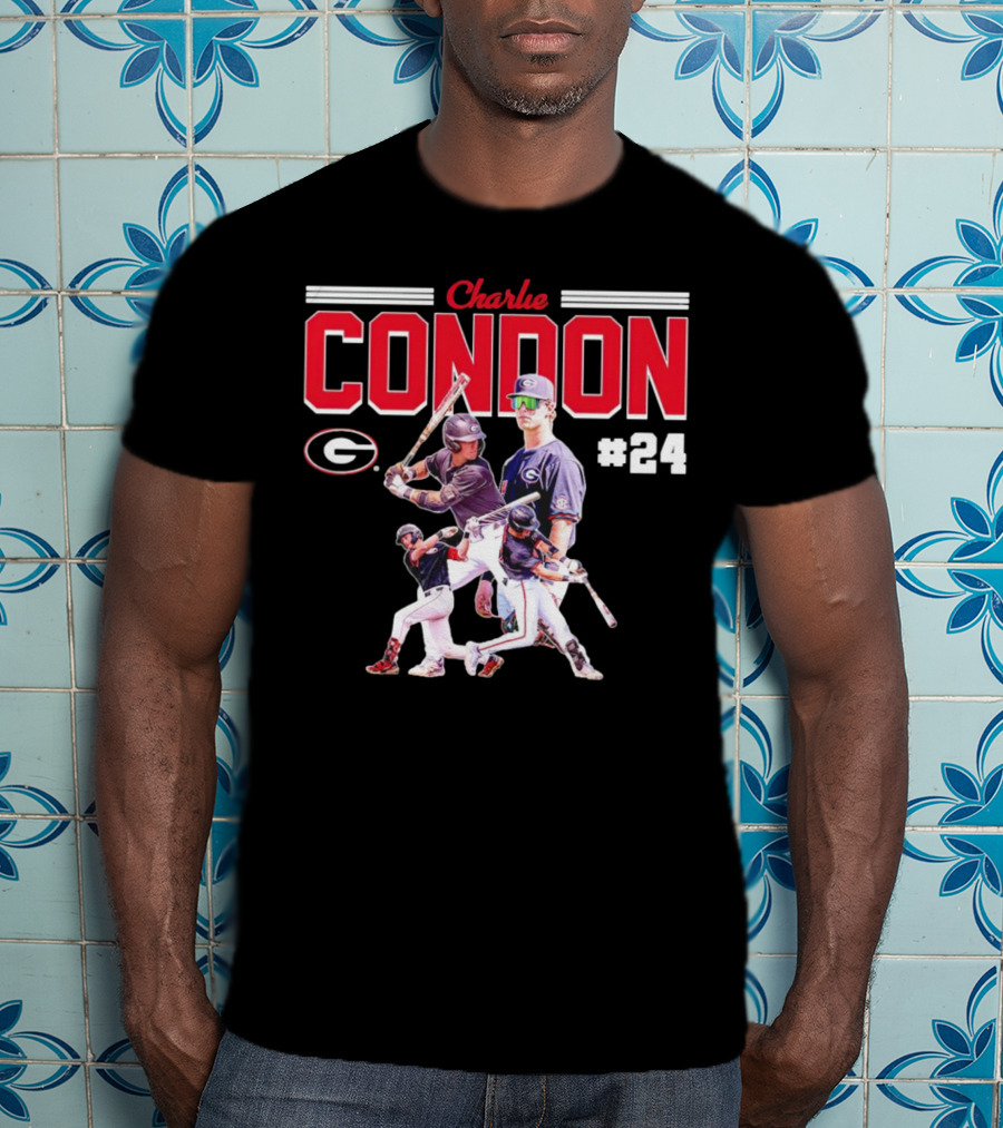 Charlie Condon Georgia Bulldogs NCAA Baseball Player #24 Collage T-Shirt