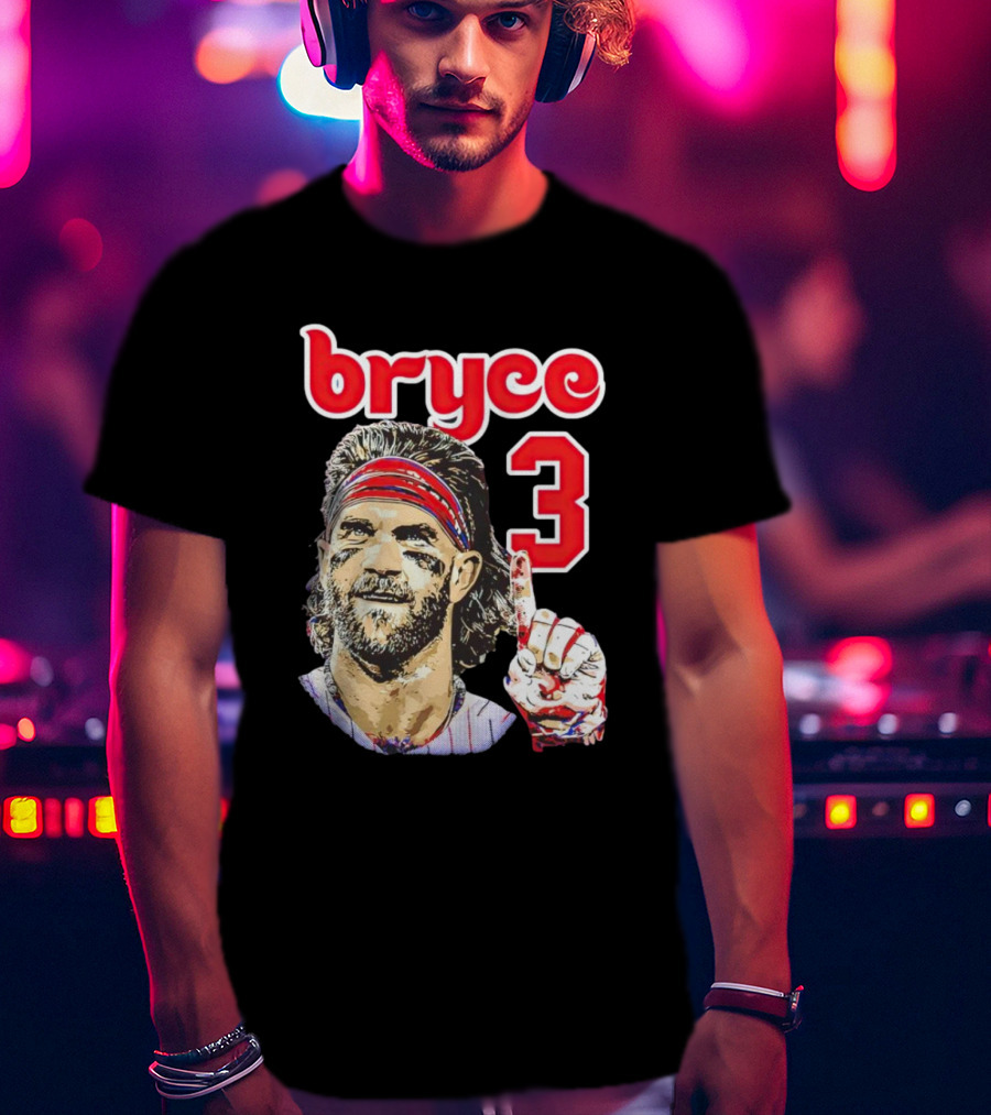 Bryce Harper 3 Finger Pose Fan T-Shirt