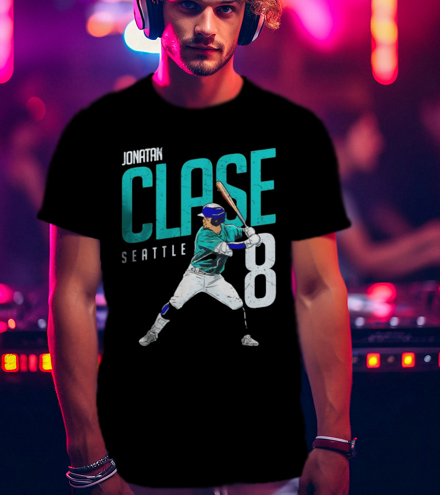 Jonatan Clase Seattle #8 MLBPA Player T-Shirt