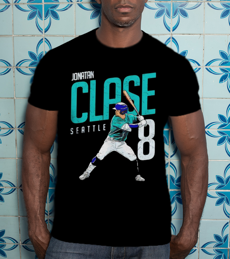 Jonatan Clase Seattle #8 MLBPA Player T-Shirt