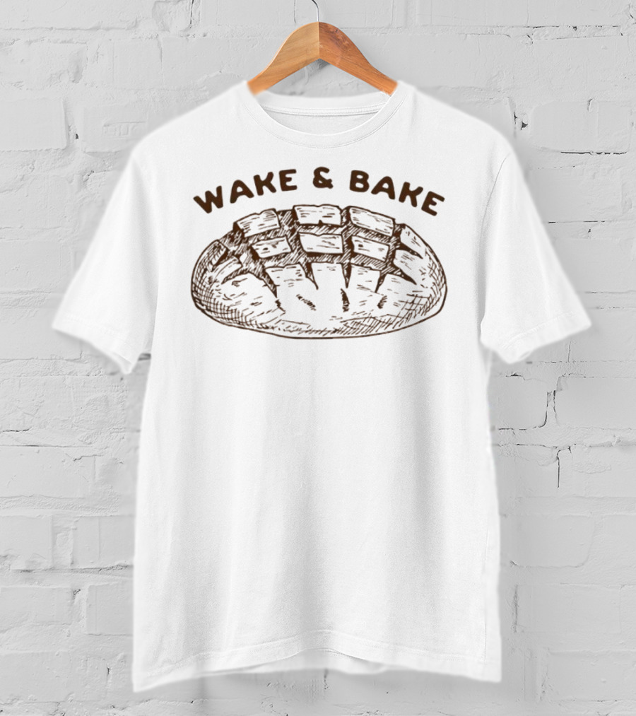 Wake And Bake Bread Loaf Sketch T-Shirt