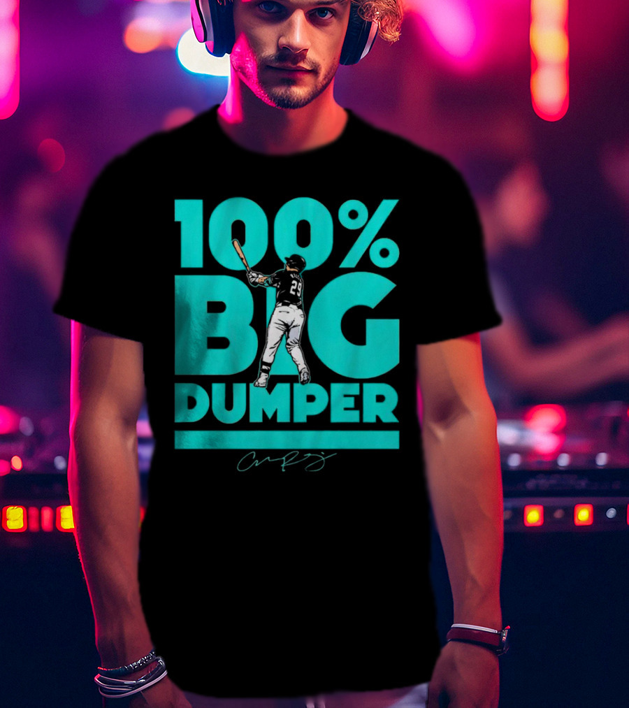 100% Big Dumper Player 29 Baseball Signature T-Shirt