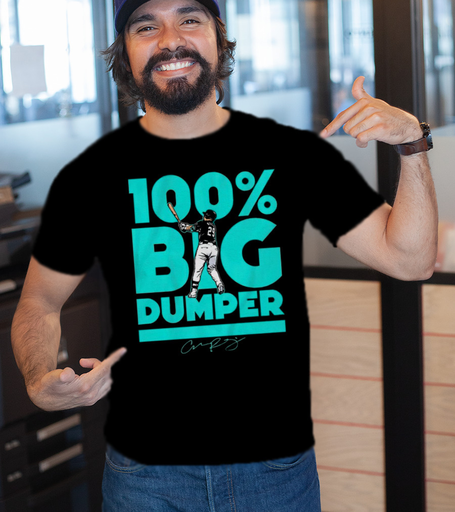 100% Big Dumper Player 29 Baseball Signature T-Shirt