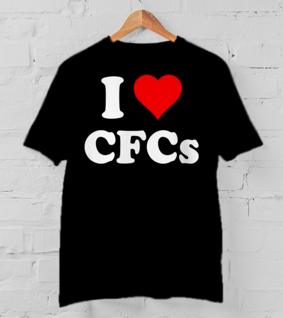 I Heart CFCs Retro-Style Bold Text And Red Heart T-Shirt