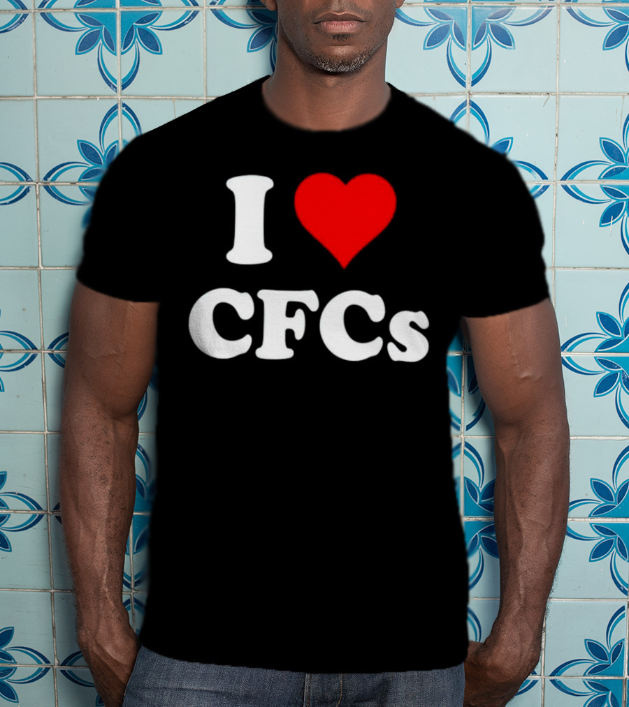 I Heart CFCs Retro-Style Bold Text And Red Heart T-Shirt