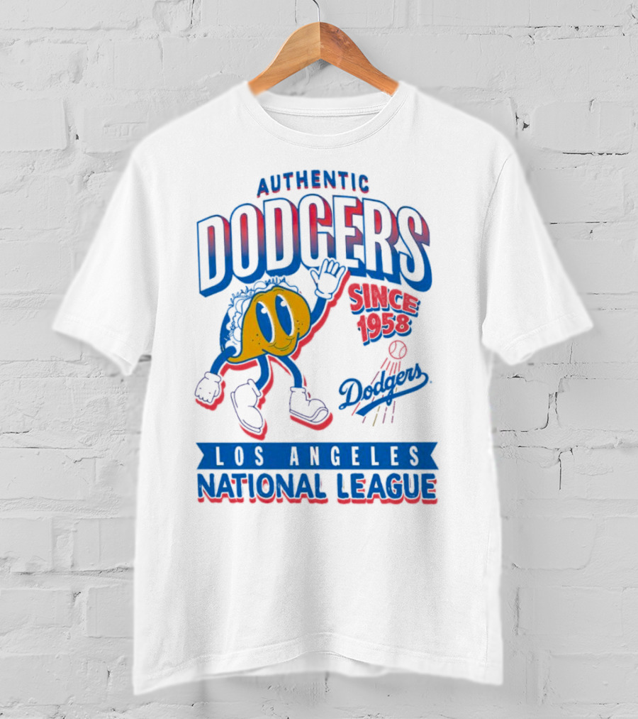 Authentic Dodgers Los Angeles Since 1958 National League Dodgers T-Shirt