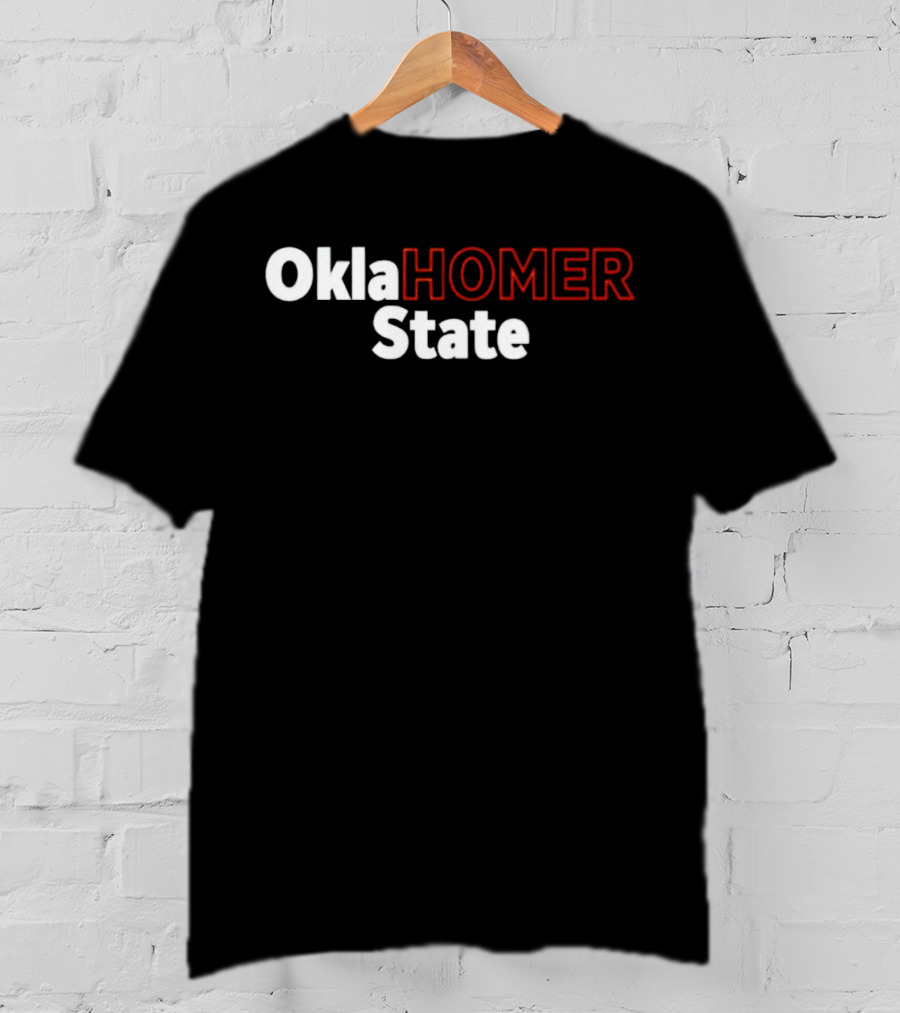 Okla HOMER State Playful Text T-Shirt