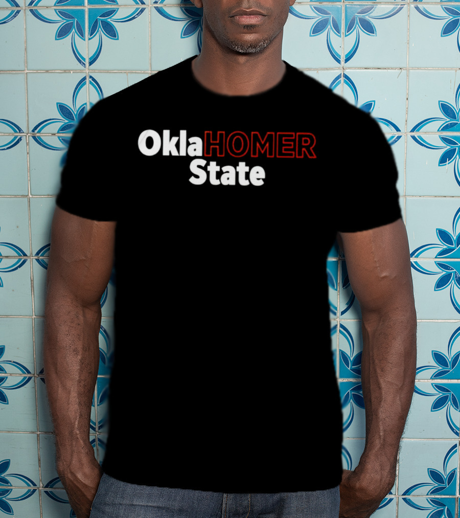 Okla HOMER State Playful Text T-Shirt