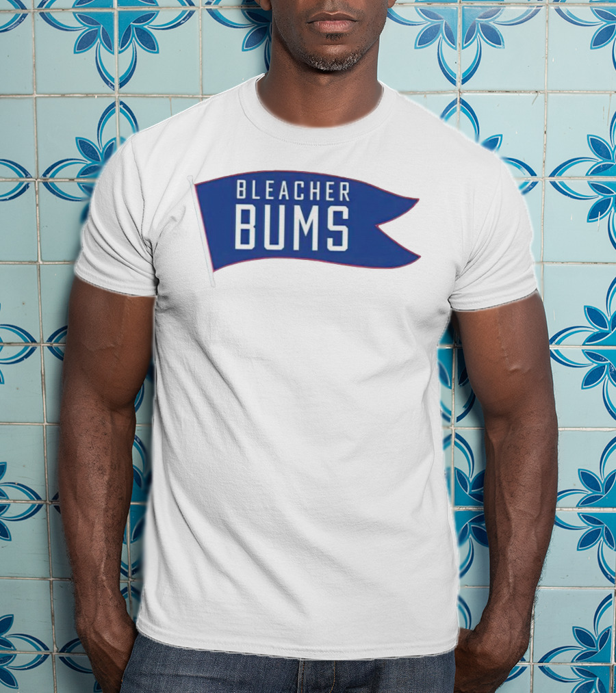Bleacher Bums Blue Flag Banner T-Shirt